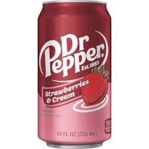 Dr Pepper Strawberries and Cream Soda, 12 fl oz cans,