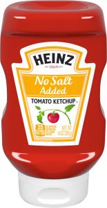 HEINZ NO SALT ADDED KETCHUP  14 OZ
