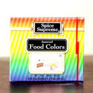 ‘SPICE SUPREME #30994 FOOD COLORING ASSORTED CNT 4