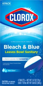 CLOROX BOWL TABLETS 4*2.47 OZ #30991 RAIN CLEAN