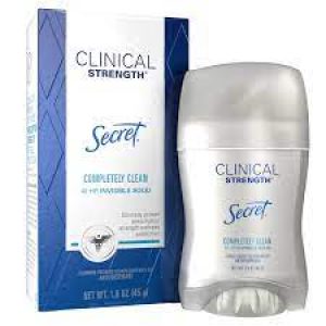 Secret Clinical Invisible Solid Antiperspirant and Deodorant, Completely Clean, 1.6
