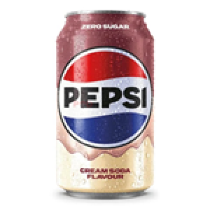 PEPSI ZERO SUGAR CREAM SODA 330 ML