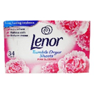 LENOR TUMBLE DRYER SHEETS PINK BLOSSOM 34’S