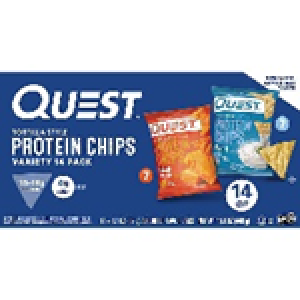 Quest Tortilla Style 18-19g Protein Chip Variety Pack, 14 Nacho Cheese & Ranch