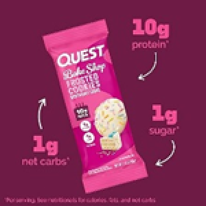 Quest Nutrition Frosted Cookies Twin Pack, Birthday Cake, 1g Sugar, 10g Protein, 2g Net Carbs, GF