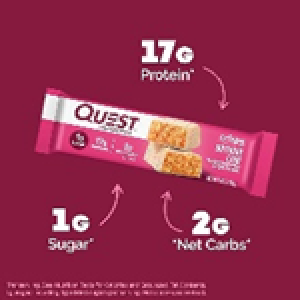 Quest Nutrition Crispy Birthday Cake Hero Protein Bar, 17g Protein, 1g Sugar, 2g Net Carbs, Gluten Free Protein Snack, Keto Friendly,