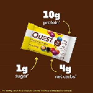 Quest Nutrition Coated Candies, Chocolatey Peanut, 1g Sugar, 10g Protein, 4g Net Carbs, Gluten Free, Keto Friendly,