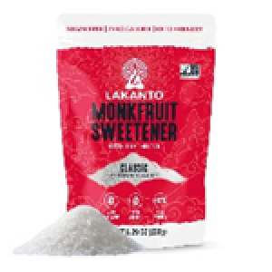 Lakanto Classic Monk Fruit Sweetener with Erythritol – White Sugar Substitute, Zero Calorie, Keto Diet Friendly, Zero Net Carbs, Baking, Extract, Sugar Replacement (Classic White – 8.29 oz)