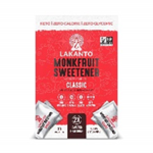 Lakanto Classic Monk Fruit Sweetener with Erythritol Packets – White Sugar Replacement, Zero Net Carbs, Zero Calorie, Sweeten on the Go, Coffee, Lemonade, Tea, Desserts – Classic (3g – 30 Count)