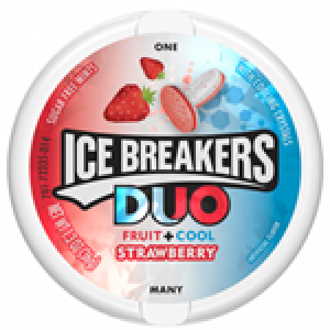 ICE BREAKERS DUO STRAWBERRY SUGAR FREE 36G