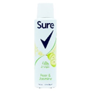 SURE A/P DEODORANT PEAR & JASMINE FOR WOMAN 150ML