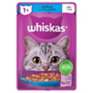 WHISKAS 1+ CAT FOOD POUCH TUNA IN JELLY 08/01/27 85GM