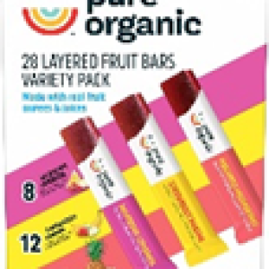 PURE ORGANIC FRUIT BARS .63OZ 28 CNT
