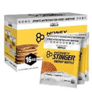 Honey Stinger Organic Energy Waffle, Vanilla, Caffeine Free Healthy Snack, 1.06 oz.